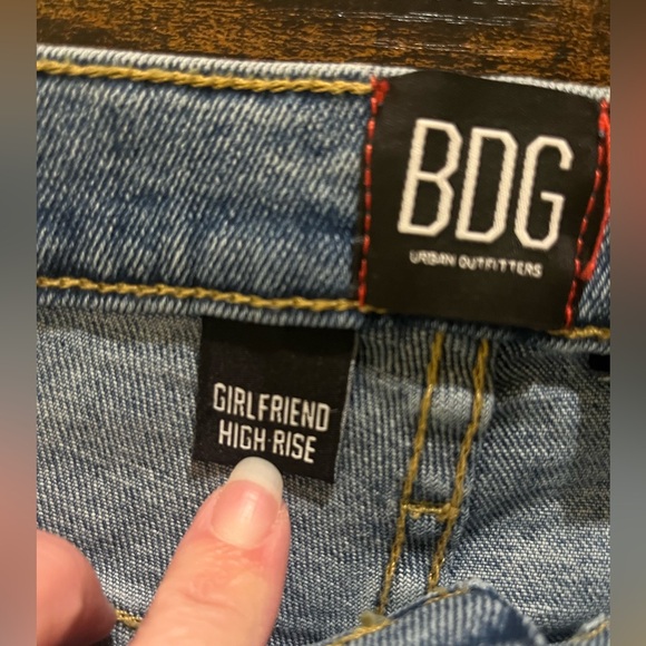 BDG Classic Blue Denim Pants Girlfriend High Rise - Picture 6 of 8